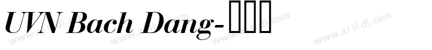 UVN Bach Dang字体转换